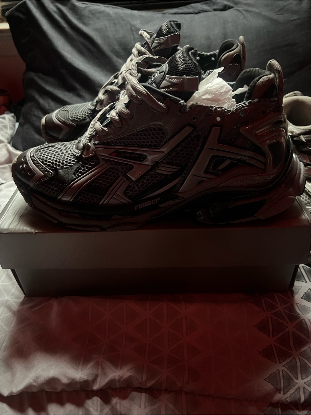 Men's Performance Running Shoes - Black/Grey size 8 - Picture 8 of 9